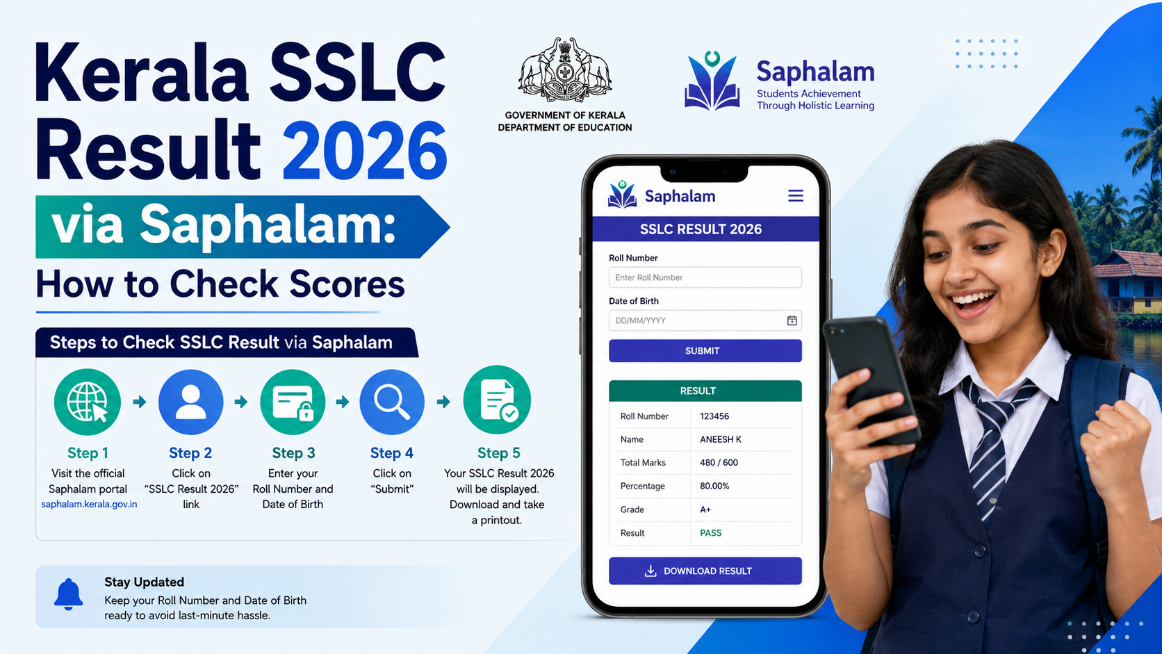 Kerala SSLC Result 2026 via Saphalam: How to Check Scores